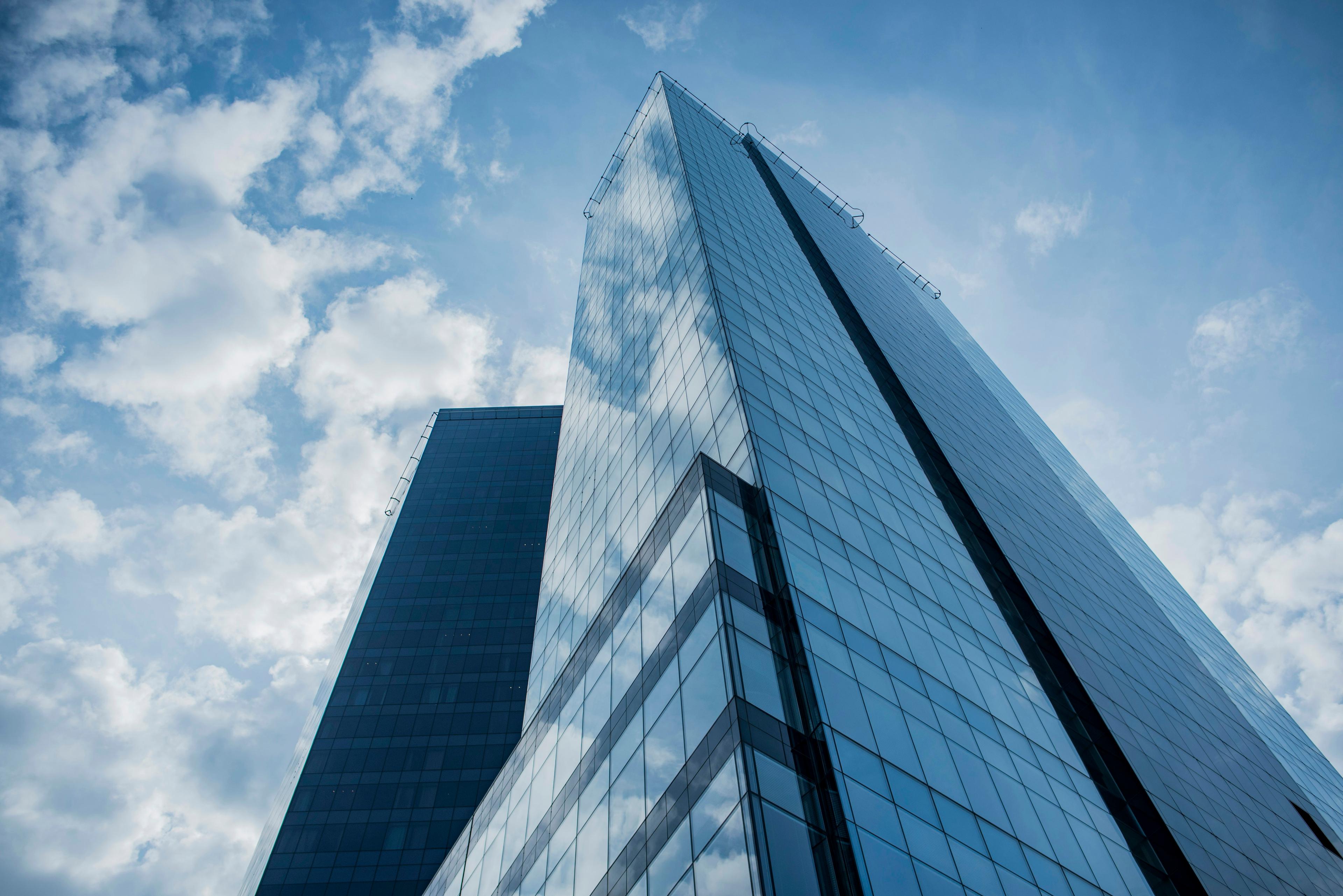 low angle photo of high-rise building